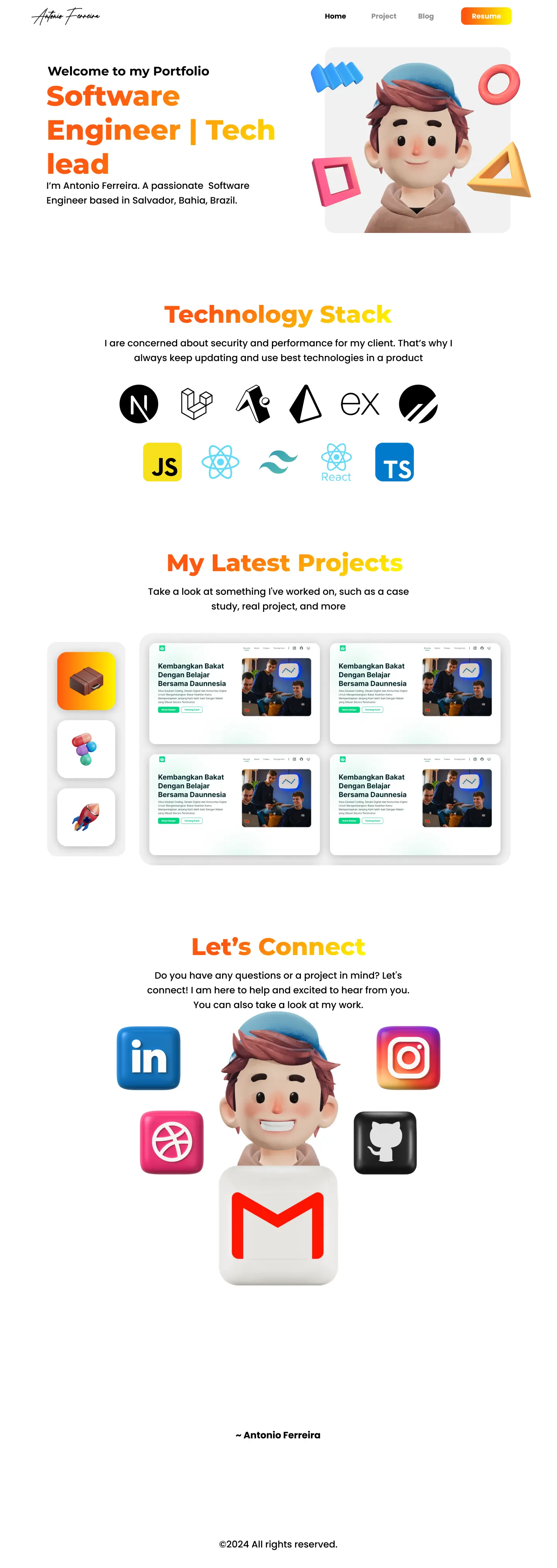 AI-Powered Portfolio & Blog screenshot
